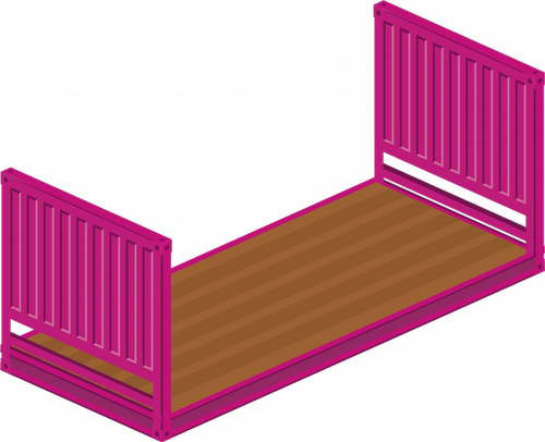 Flat rack container